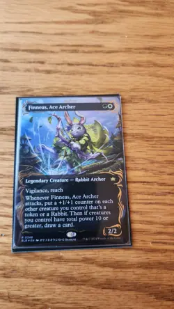 MTG Finneas, Ace Archer (Borderless) (Raised Foil) Bloomburrow - Image 1
