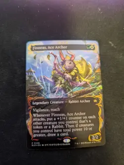 Finneas, Ace Archer (BORDERLESS RAISED FOIL) NM FOIL BLOOMBURROW 🔥✨ - Image 1