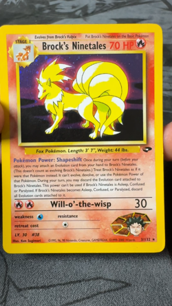 Pokemon Gym Challenge BROCK'S NINETALES 3/132 Holo Rare WOTC - LP Condition - Image 2