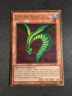 Yu-Gi-Oh! Sinister Serpent PGL2-EN027 1st Edition Gold Rare NM - Image 1