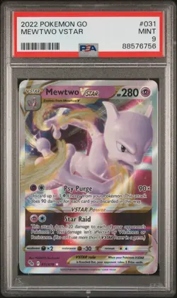 2022 Pokemon Go 031 Mewtwo Vstar - PSA 9 - Image 1