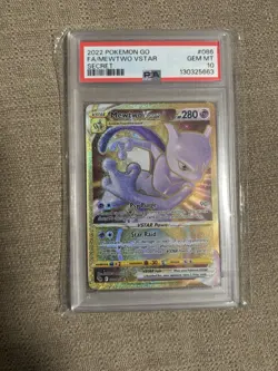 Pokemon TCG 2022 Pokemon Go MEWTWO VSTAR GOLD 086/078 PSA GEM MINT 10 - Image 1