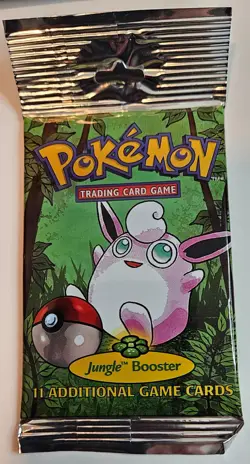 Wigglytuff 1999 Pokemon Sealed Jungle Booster Pack weight is +/- 4/5 grams 742818061384 - Image 2