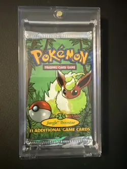 Pokemon 1999 Jungle Booster Pack Flareon Vintage Sealed (with magnetic case!) - Image 1
