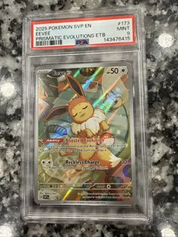 Pokemon Eevee TCG 173 Holo Promo Prismatic Evolutions PSA Mint 9 2025 Card - Image 1