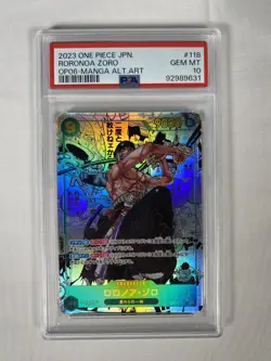 PSA 10 Roronoa Zoro OP06-118 SEC Comic Parallel Manga ONE PIECE Card Giapponese - Image 1