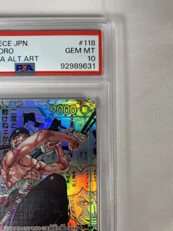 PSA 10 Roronoa Zoro OP06-118 SEC Comic Parallel Manga ONE PIECE Card Giapponese - Image 3