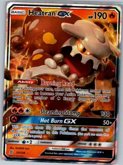 Heatran GX 25/236 SM - Unified Minds - Pokemon Card - NM - Image 1