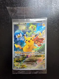Pikachu SVP027 Black Star Promo Scarlet & Violet Holo Pokemon Card - NM SEALED - Image 1