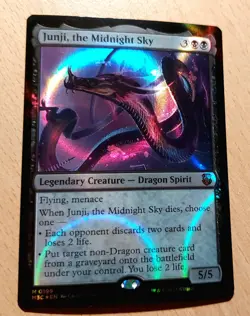 MTG Magic # RIPPLE FOIL # Junji der Nachthimmel, the Midnight Sky, Drache Dragon - Image 1