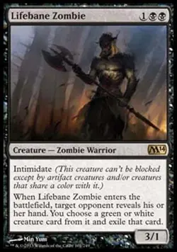 Magic MTG - Lifebane Zombie - Magic 2014 - EXC - EN - Image 1