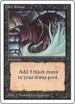 Magic MTG - Dark Ritual - Unlimited - PLAYED - EN - Image 1