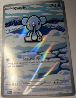 Pokemon TCG Cubchoo Illustration Rare Black Bolt 109/086 - Image 1
