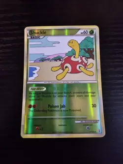 Shuckle 11/123 HeartGold & SoulSilver Reverse Holo Rare Pokemon Card - NM/LP - Image 1