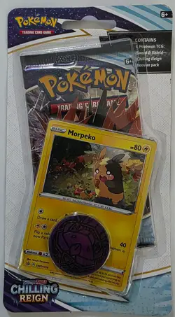 NEW Pokemon TCG Sword & Shield Chilling Reign Booster Pack Morpeko - Image 1