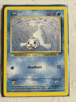 4TH PRINT Seel 41/102 Base Set Uncommon WOTC Pokemon - 4th print 1999/2000 - MP - Image 1