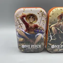 NEW One Piece Tin Pack Set Vol 2 Factory Sealed 2 TIN LOT IN HAND Ready To Ship! - Image 2