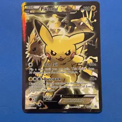 Pokemon TCG: Pikachu EX XY124 Full Art Holo XY Black Star Promo - Image 1