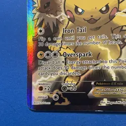 Pokemon TCG: Pikachu EX XY124 Full Art Holo XY Black Star Promo - Image 4