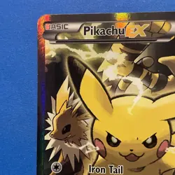 Pokemon TCG: Pikachu EX XY124 Full Art Holo XY Black Star Promo - Image 5