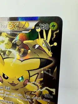 Pikachu EX XY124 XY Black Star Promo 2016 Full Art Holo Pokemon Card TCG - Image 5