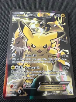 Pokemon TCG: Pikachu EX XY124 Full Art Holo XY Black Star Promo MP - Image 5
