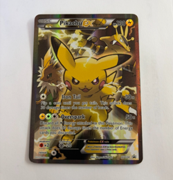 Pokemon TCG: Pikachu EX XY124 Full Art Holo XY Black Star Promo MP - Image 1