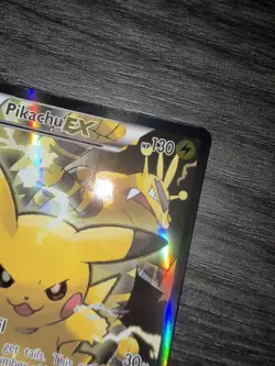Pokemon TCG Pikachu EX XY124 BLACK STAR PROMO Full Art Holo NM Ungraded - Image 4