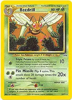 Pokemon Neo Discovery 18/75 Beedrill Card - Image 1
