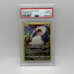 PSA 10 Snorlax TG10/TG30 Swsh11 Trainer Gallery Holo Lost Origin Pokemon TCG - Image 1