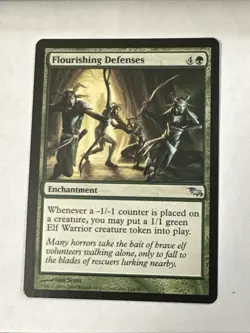 Flourishing Defenses X1 Shadowmoor NM Condition See Pics Front Back - Image 1
