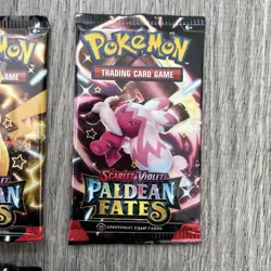 Pokemon: SV Paldean Fates- 4 Booster Pack Art Set- New/Factory Sealed - Image 3