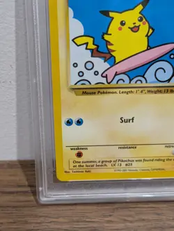 Surfing Pikachu Promo #28 PSA 10 Pokemon Graded Card Black Star Promo League #B - Image 3