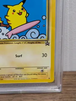 Surfing Pikachu Promo #28 PSA 10 Pokemon Graded Card Black Star Promo League #B - Image 5