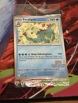 Pokemon Promo 2024 Illustration Contest Promo SEALED Pikachu Feraligator - Image 1