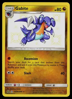 Pokemon Card - Gabite Hidden Fates SV39/SV94 Shiny Holo Rare - Image 1