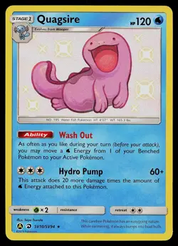 Pokemon Card - Quagsire Hidden Fates SV10/SV94 Shiny Holo Rare - Image 1