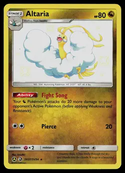 Pokemon Card - Altaria Hidden Fates SV37/SV94 Shiny Holo Rare - Image 1