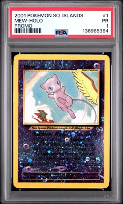 PSA 1 2001 Pokemon Southern Islands Mew Promo 1/18 Reverse Holo Foil WOTC - Image 1