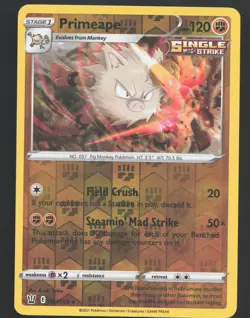Primeape 067/163 Reverse Holo Pokemon SWSH05: Battle Styles Near Mint or Better - Image 1