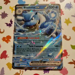 Pokemon Card Blastoise ex 009/165 Ultra Rare Pokemon 151 Near Mint - Image 1