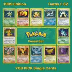 1999 Pokemon Fossil Set Choose Your Card (01-62) Licensed Pokemon - Image 1