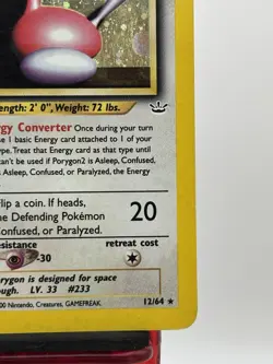 Porygon2 - 12/64 - Pokemon Neo Revelation 1st Edition Holo Rare Card WOTC MP - Image 4