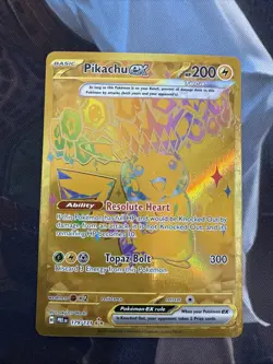 Pokemon Pikachu TCG EX Prismatic Evolutions Card 179/131 Gold Hyper Rare, Nm/m - Image 1