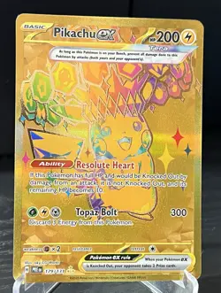 Pokemon Pikachu TCG EX Prismatic Evolutions Card 179/131 Gold Hyper Rare, Nm/m - Image 3