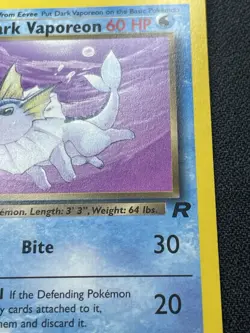 Pokemon Dark Vaporeon 45/82 Team Rocket Uncommon Non-Holo NM / LP - Image 4