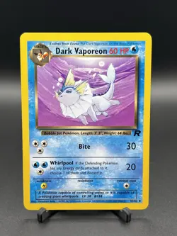 Pokemon Dark Vaporeon 45/82 Non Holo Team Rocket Unlimited LP/NM - Image 1