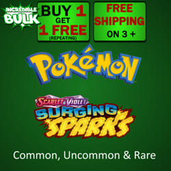 Surging Sparks Common/Uncommon/Rare Near Mint (NM) Pokemon Card Singles - Image 1