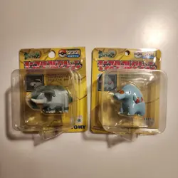 Pokemon pocket monster gen2 tomy yellow box figure collection Phanpy and Donphan - Image 1