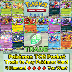 Pokemon TCG Pocket Trading Trade any 4 Diamond Card Pokemon eX 🔶🔶🔶🔶 you want - Image 3